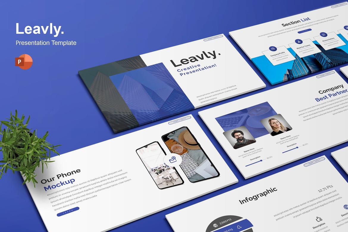 Template Presentasi PowerPoint Leavly yang Menarik dan Profesional