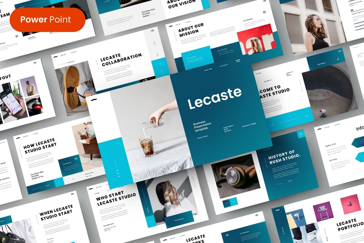 Lecaste – Template PowerPoint Bisnis yang Menarik