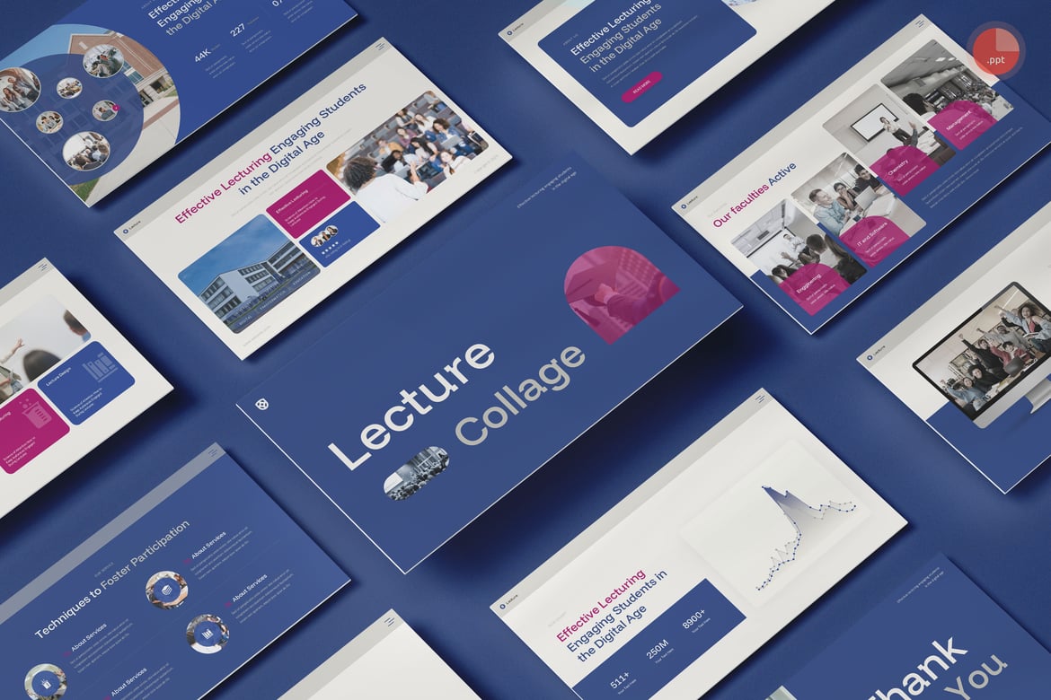 Template Presentasi PowerPoint Kuliah yang Menarik