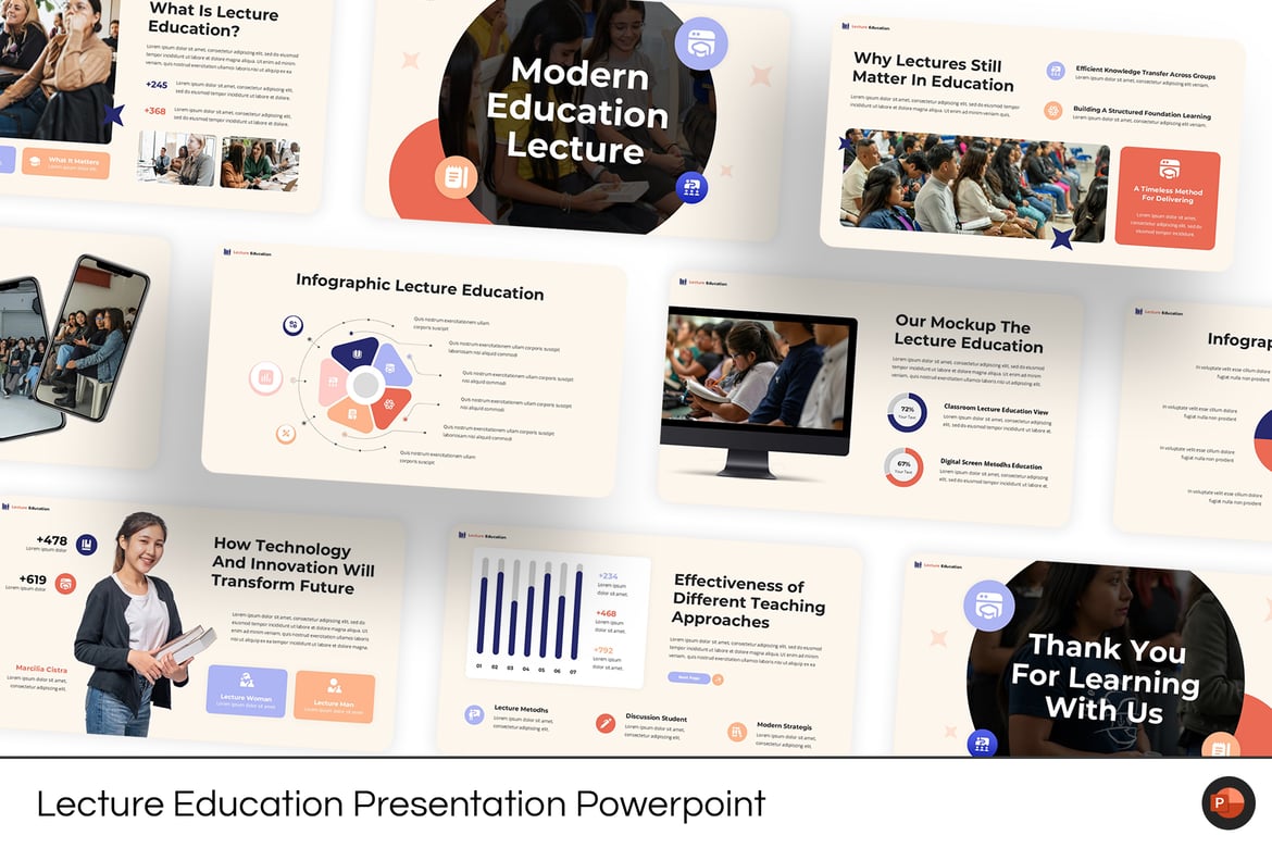 Template Presentasi PowerPoint Kreatif untuk Kuliah