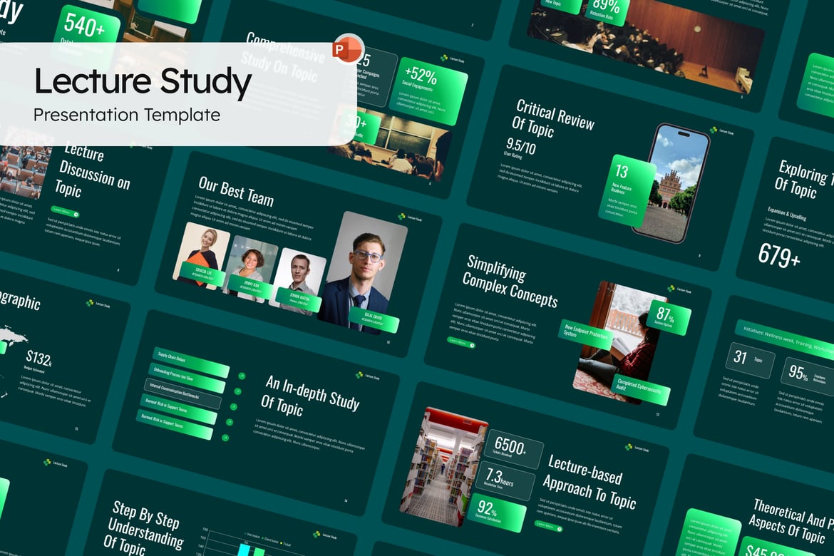 Template Presentasi PowerPoint untuk Kuliah dan Studi