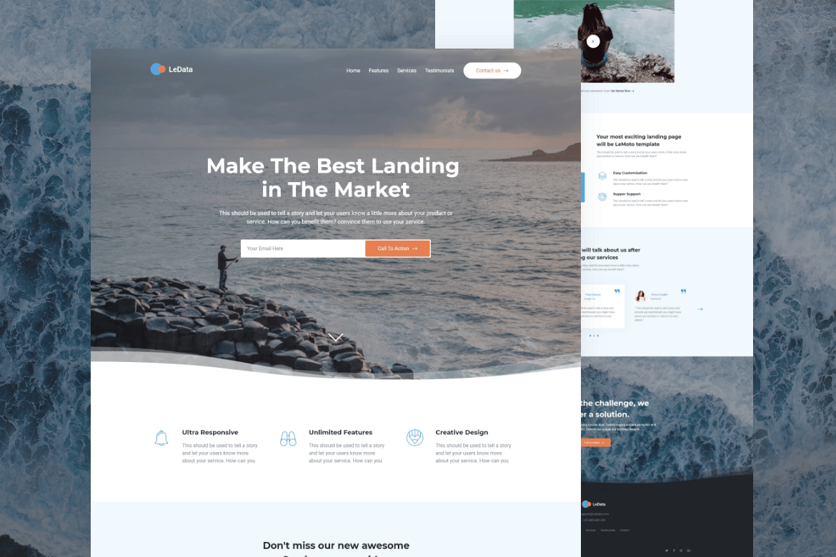 LeData - Template Website HTML5 Responsif untuk Bisnis Anda