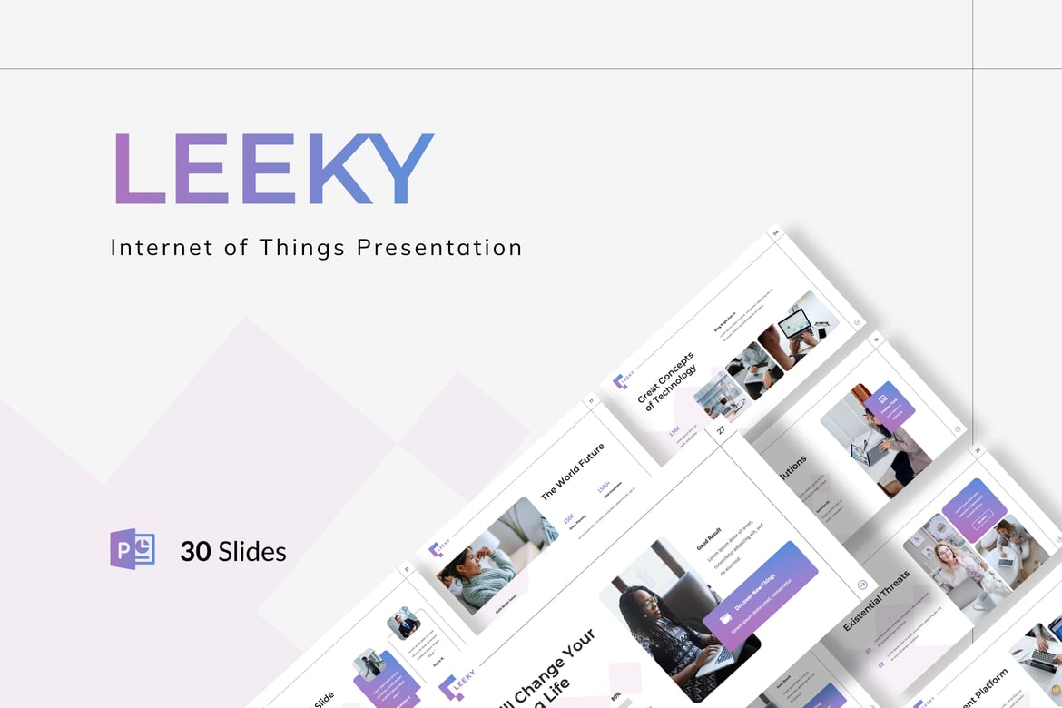 Template Presentasi Internet of Things yang Menarik - Leeky PowerPoint