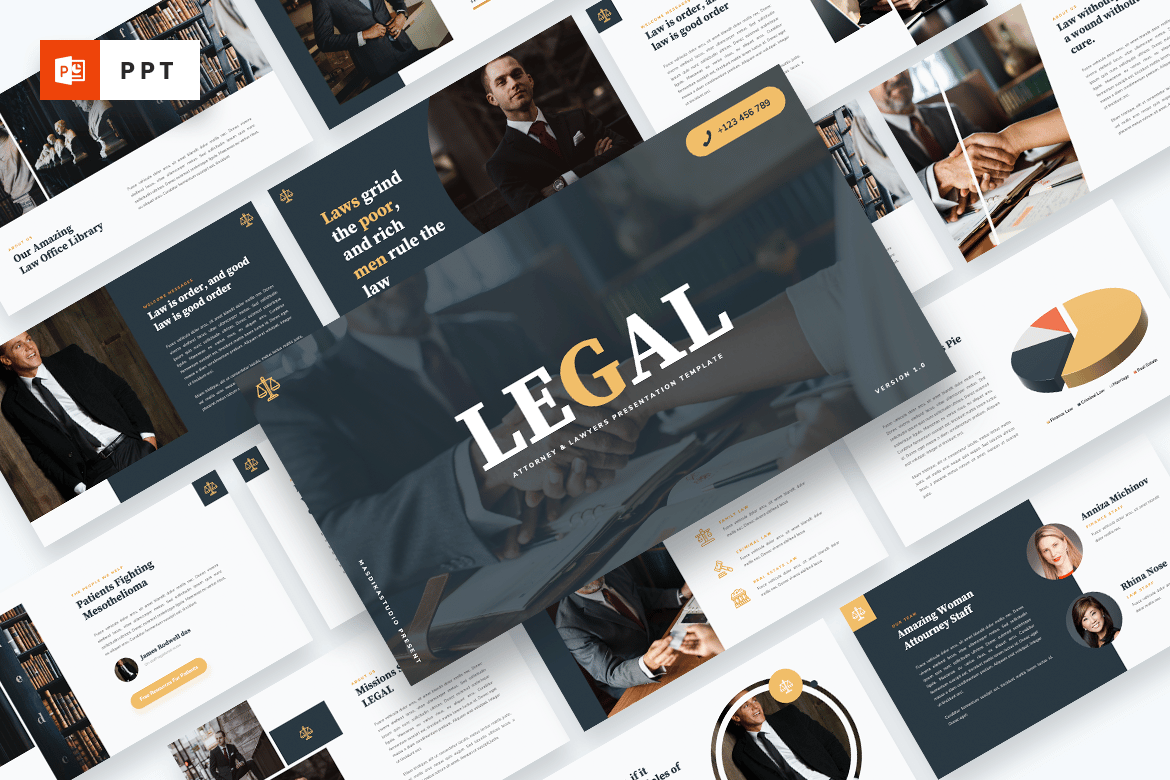 Template PowerPoint Hukum - Profesional untuk Pengacara dan Pengacara