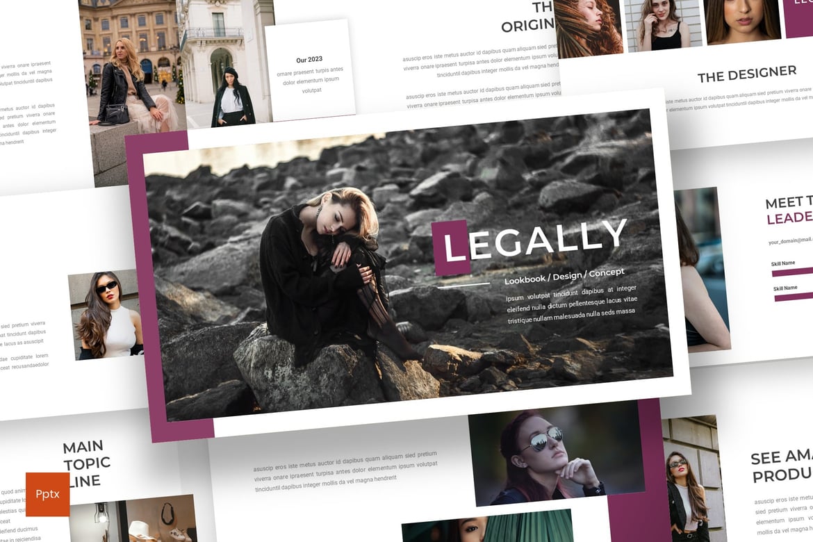 Template Powerpoint Legally - Lookbook Kreatif dan Minimalis