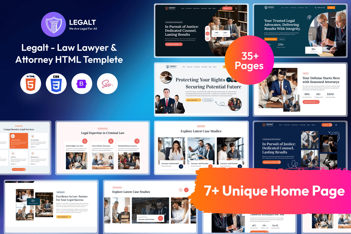 Legalt - Template Website Profesional untuk Pengacara dan Firma Hukum