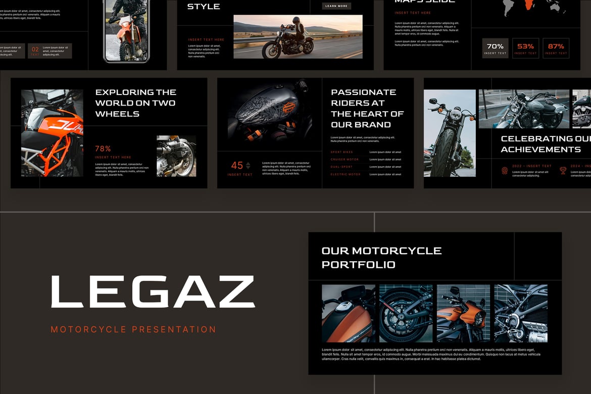 Template PowerPoint Legaz - Desain Modern untuk Presentasi Motoris