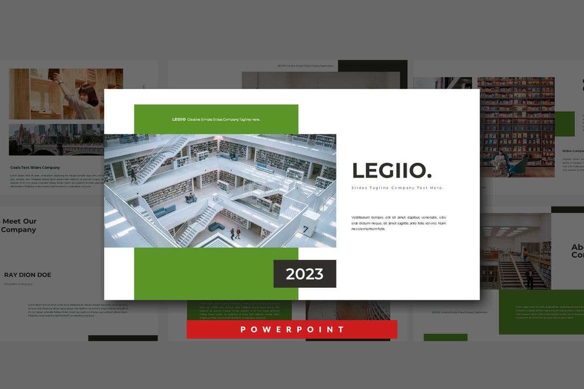 Template Presentasi PowerPoint Legiio yang Menarik dan Profesional