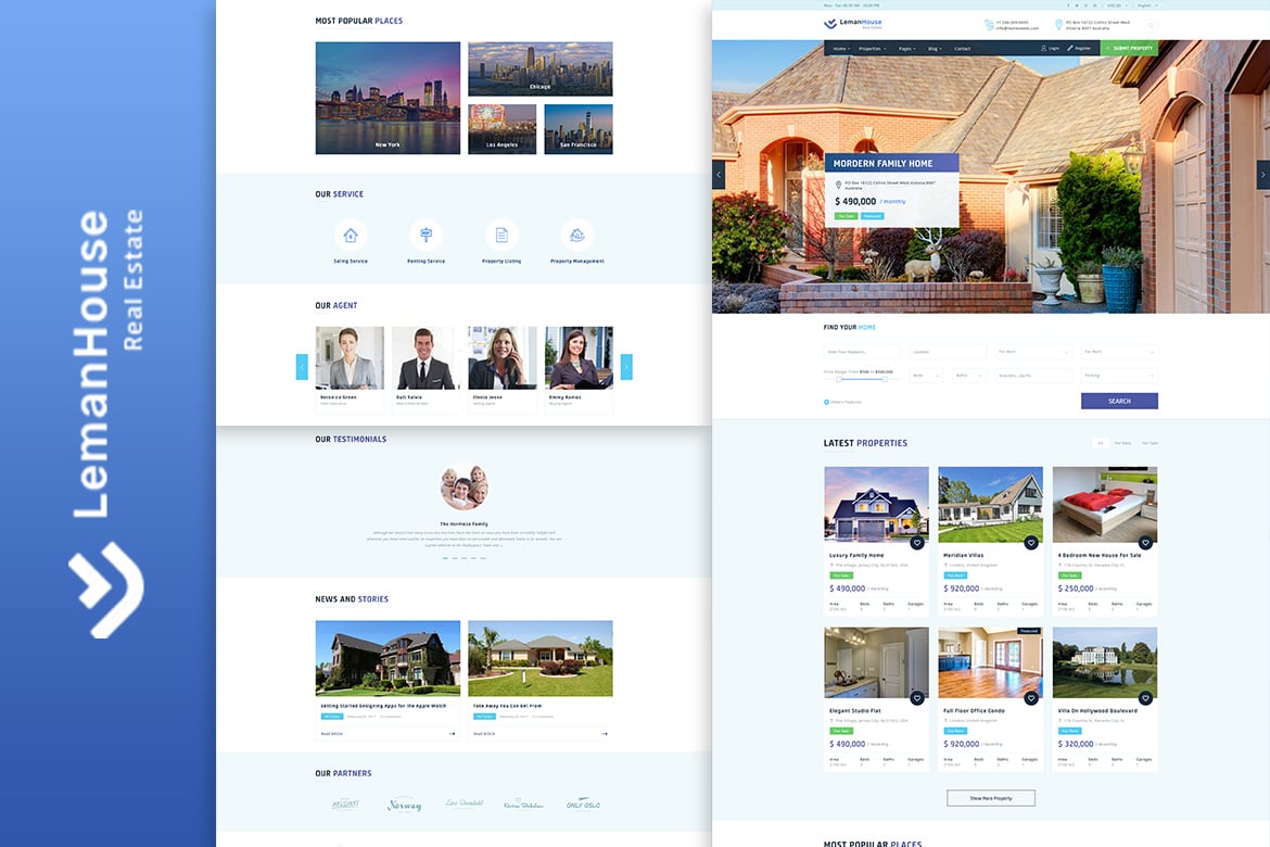 LemanHouse - Template Website Real Estate Terlengkap