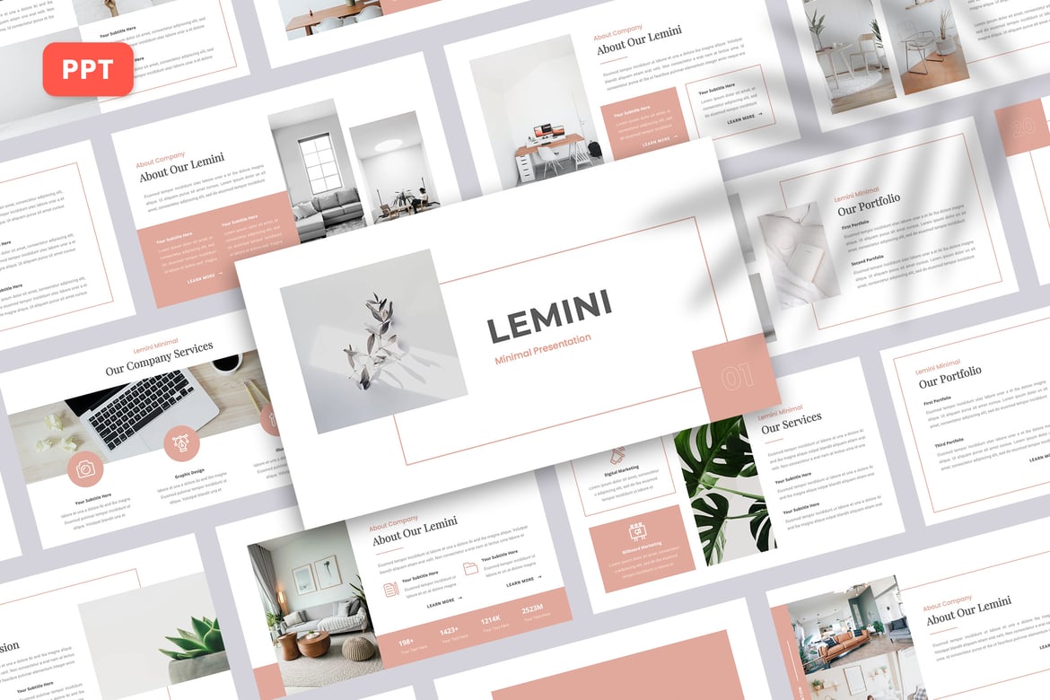 Lemini - Template PowerPoint Minimalis untuk Presentasi Profesional