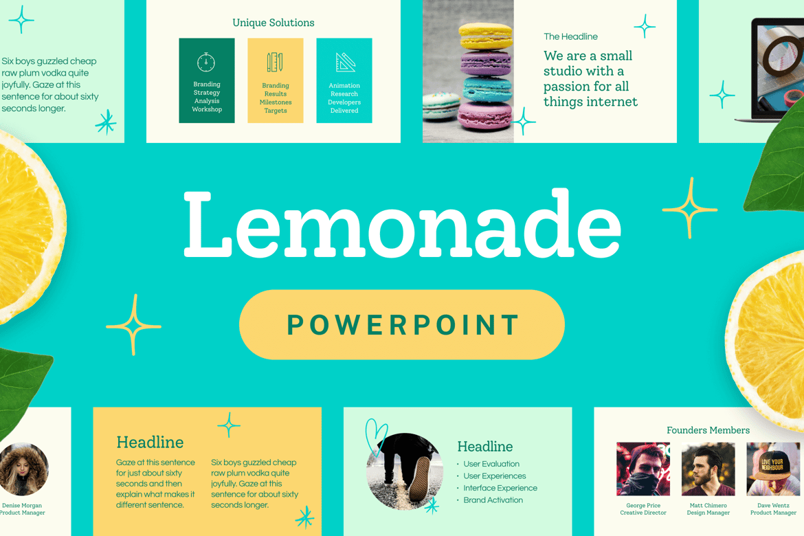 Template Presentasi PowerPoint Lemonade yang Menarik dan Profesional