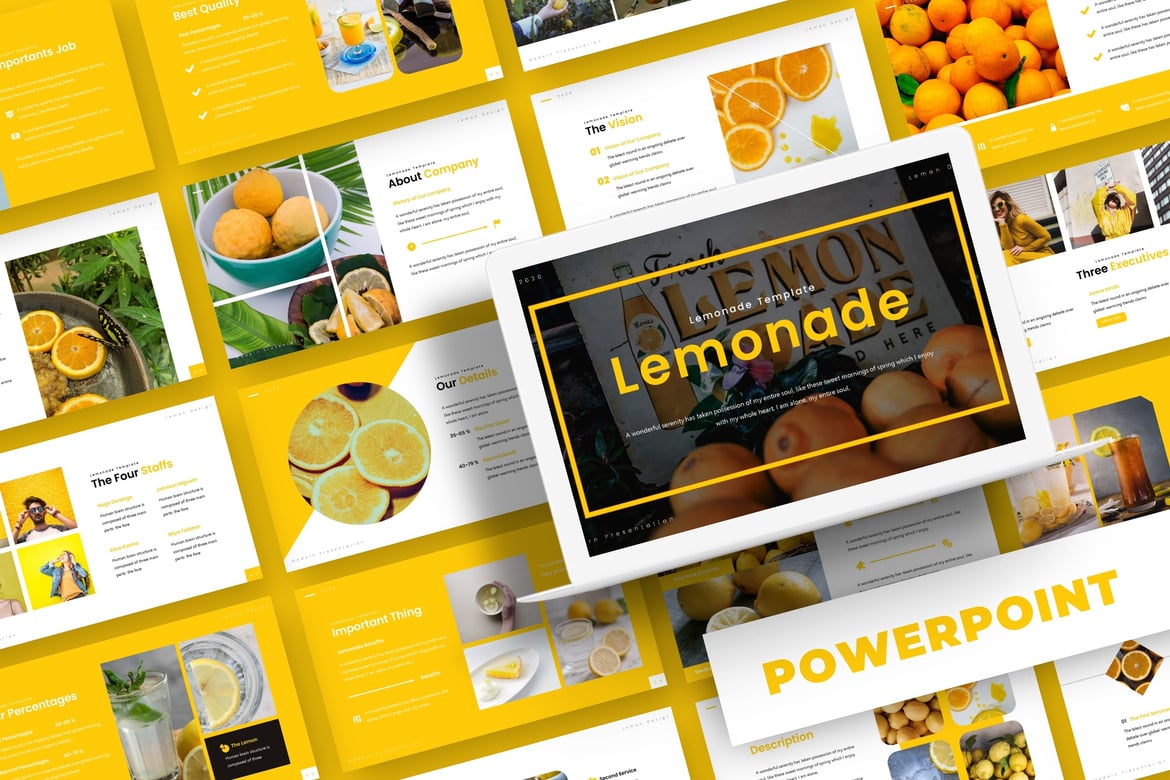 Template PowerPoint Lemonade - Solusi Presentasi Kreatif Anda