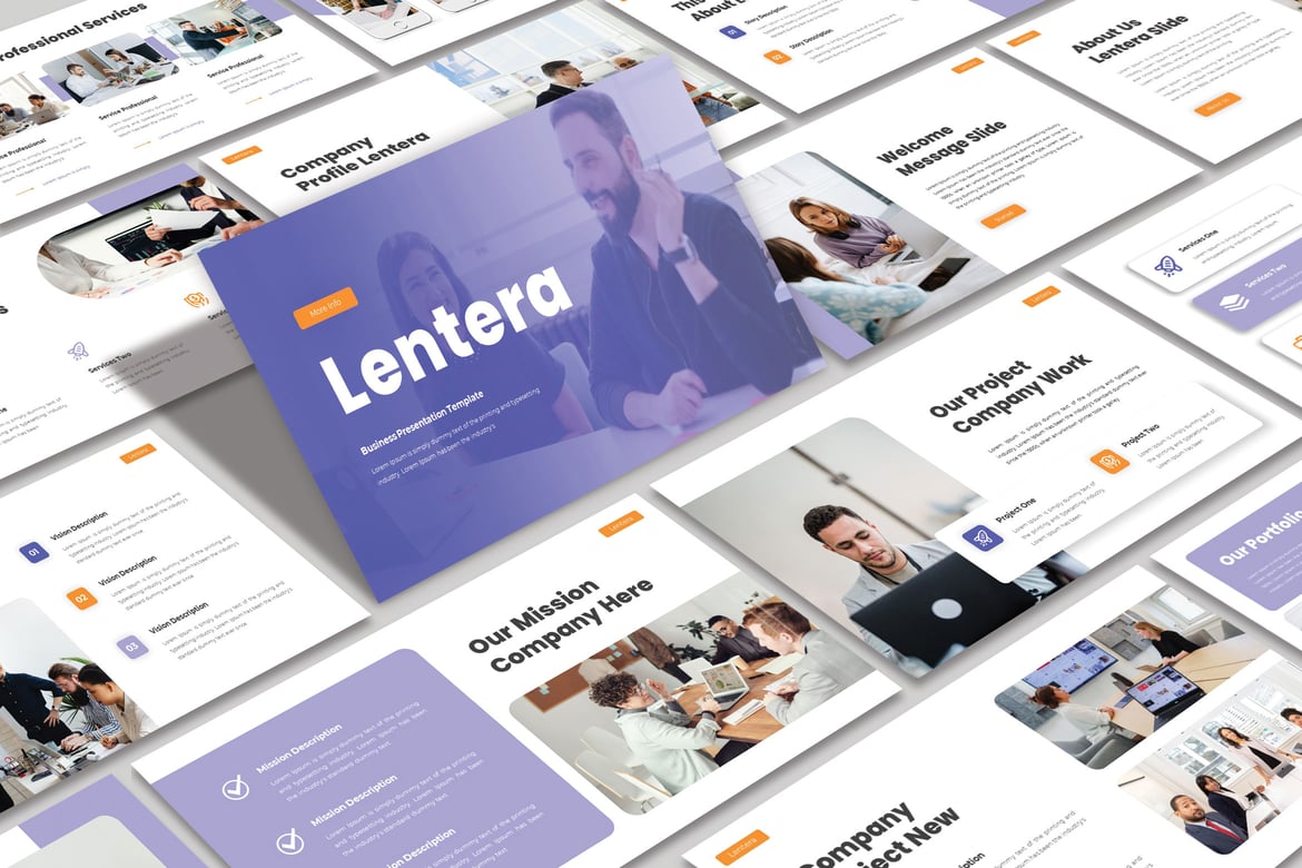Template Powerpoint Lentera yang Modern dan Kreatif