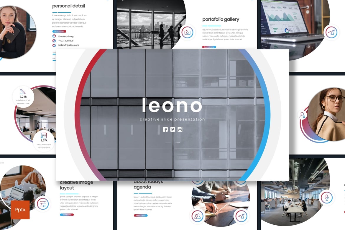 Template Powerpoint Leono - Solusi Presentasi Kreatif dan Profesional