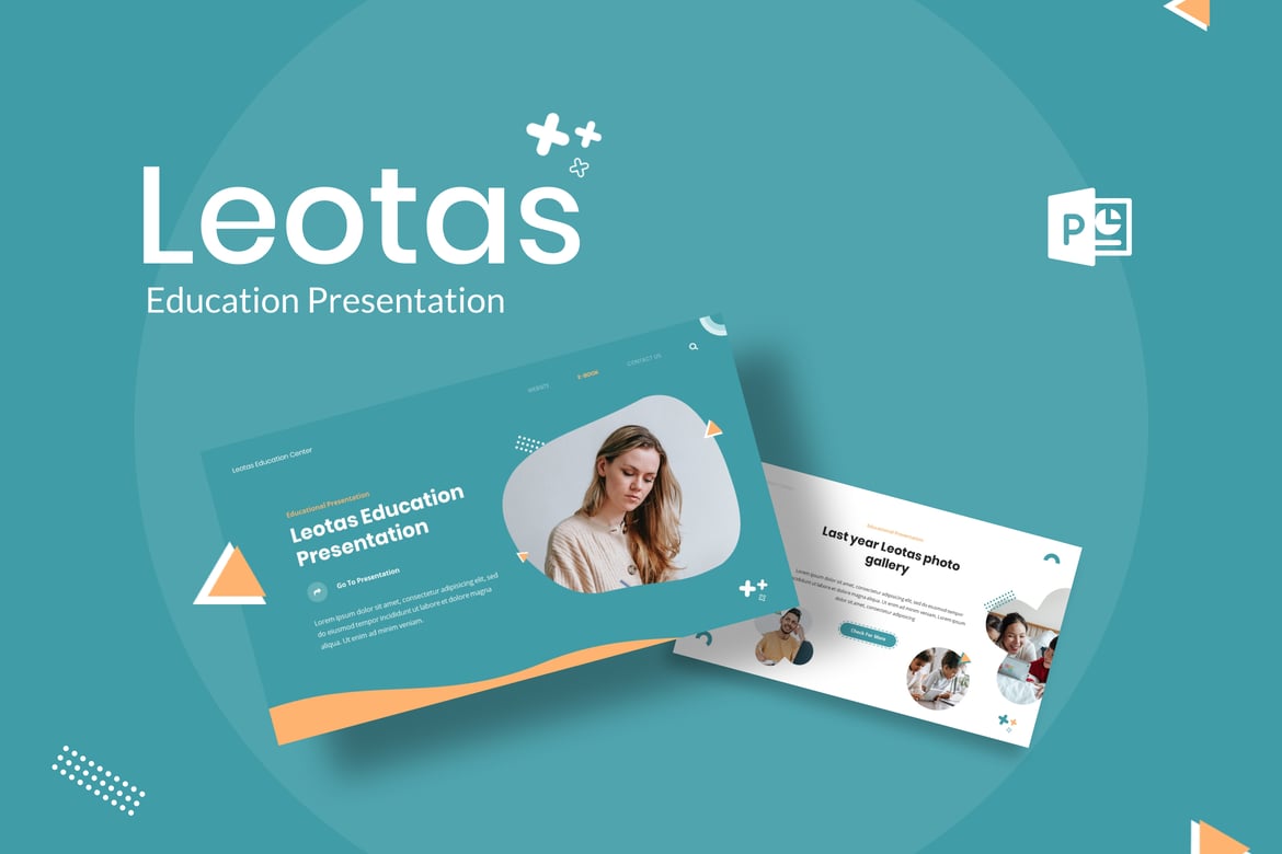 Template Presentasi Powerpoint Leotas untuk Kursus Online yang Menarik