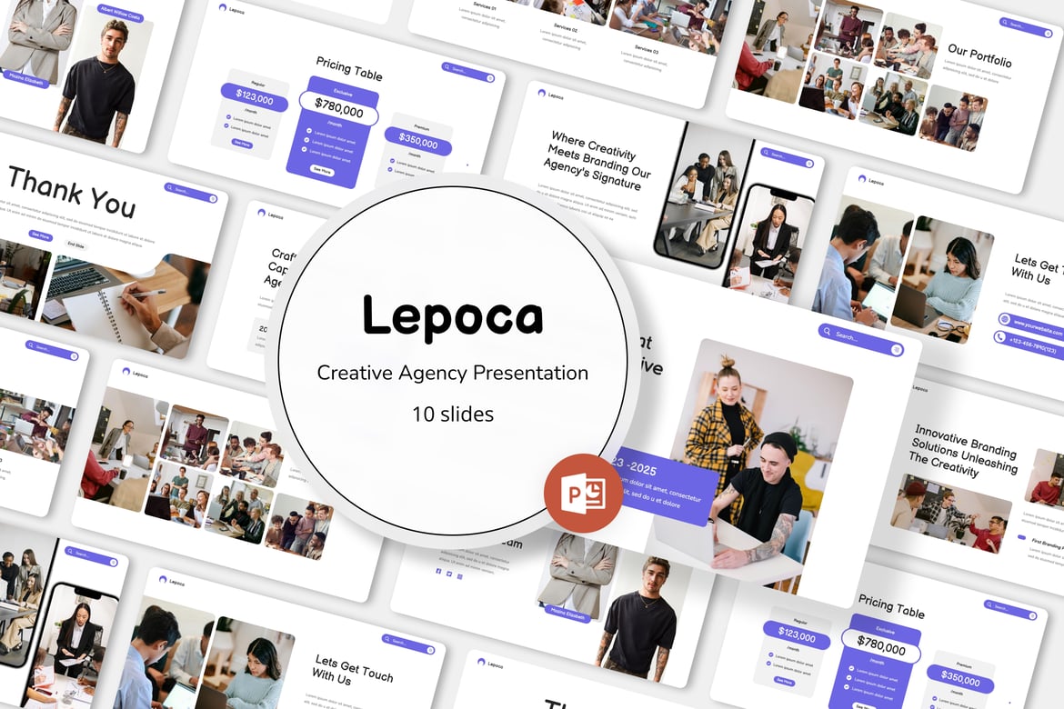 Lepoca - Template Presentasi Kreatif untuk Powerpoint