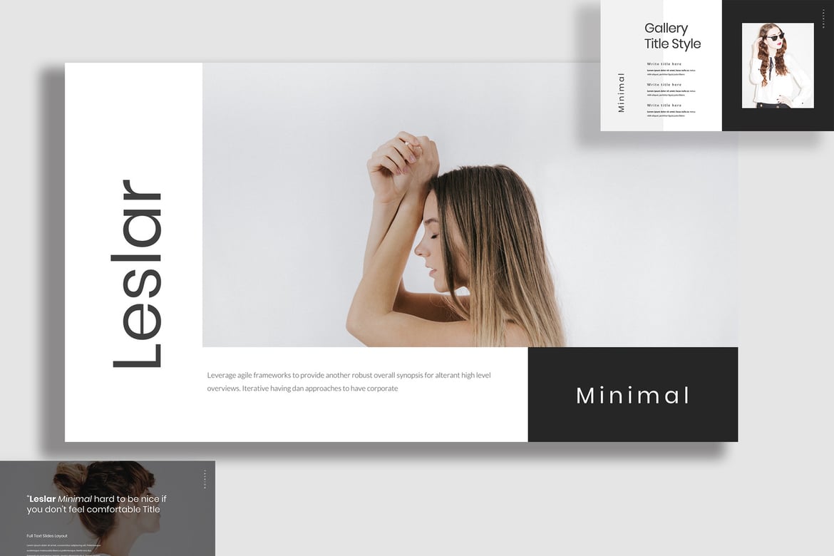 Template Presentasi PowerPoint Leslar Minimalis yang Modern