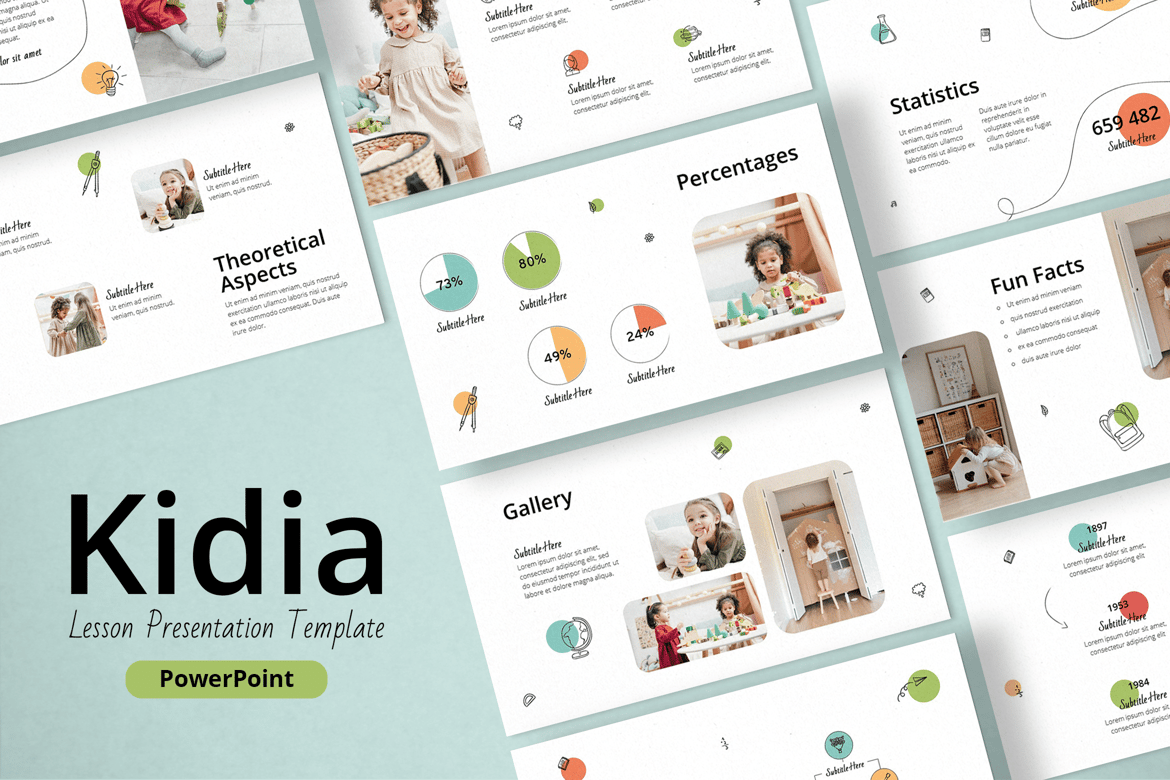 Template Presentasi PowerPoint Kidia yang Modern dan Menarik