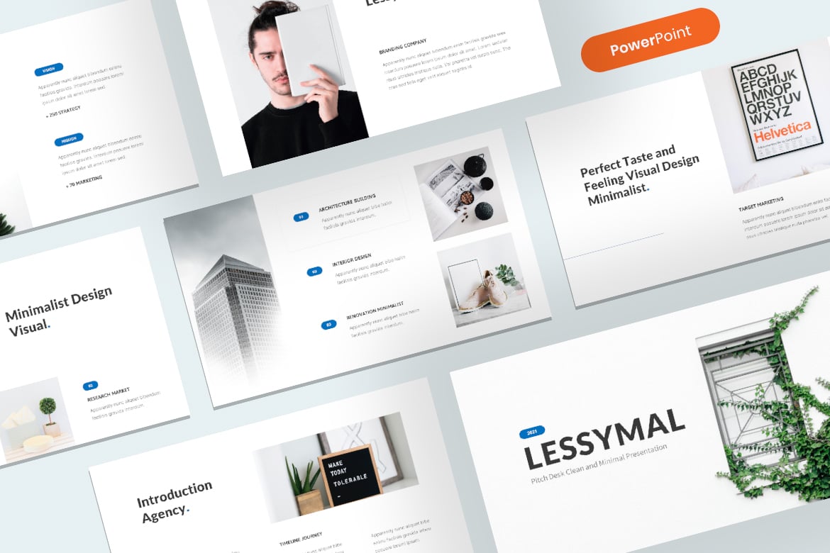 Lessymal - Template Presentasi PowerPoint Minimalis untuk Bisnis