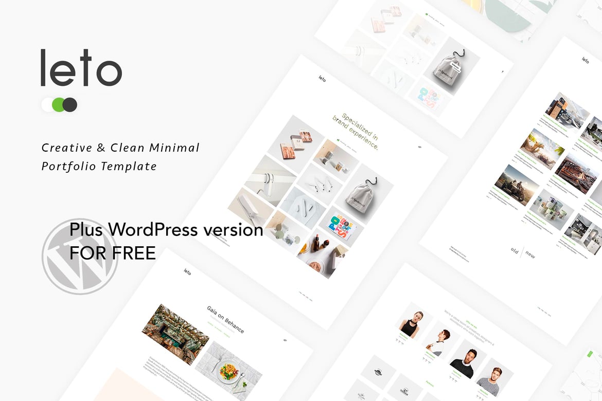 Leto - Template Website Portofolio Kreatif yang Minimalis
