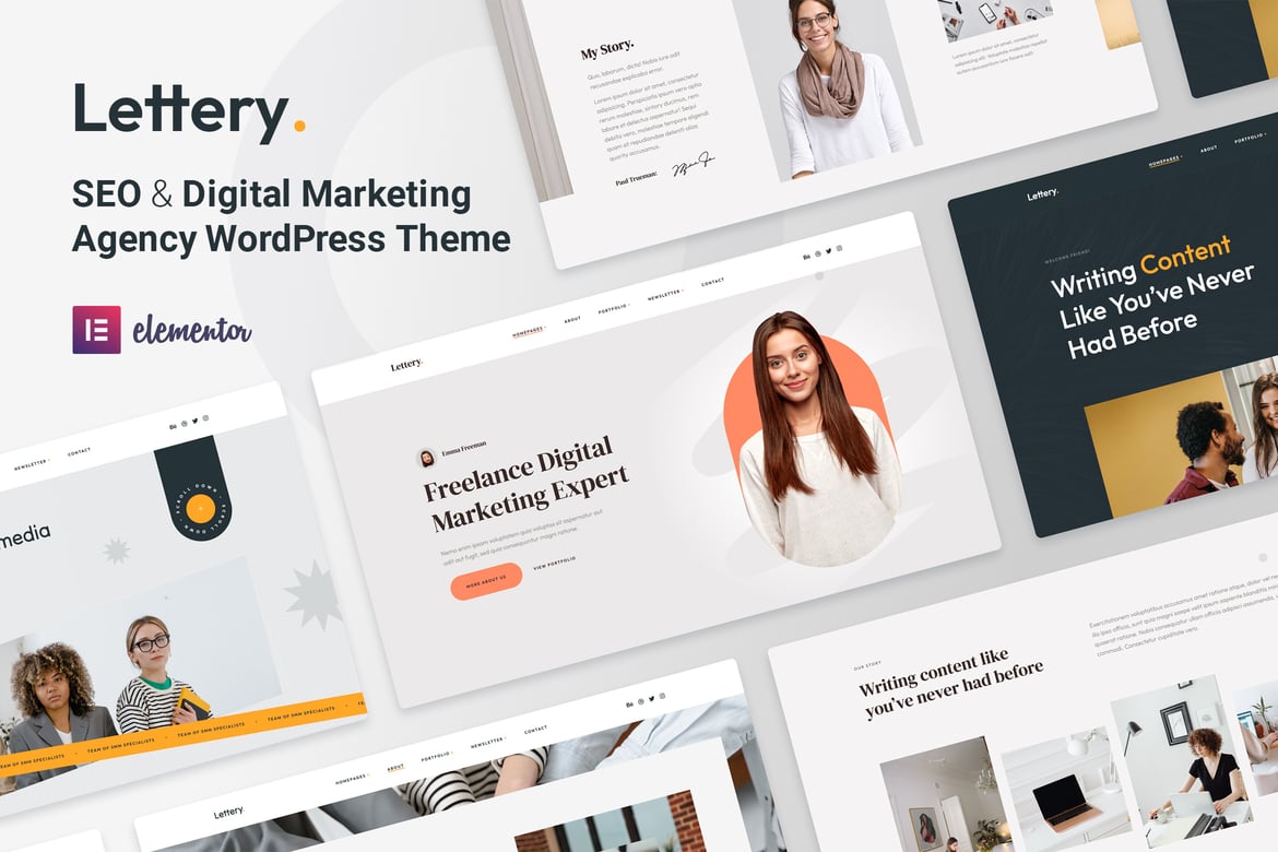 Letteri - Tema WordPress untuk Agensi Pemasaran Digital yang Modern