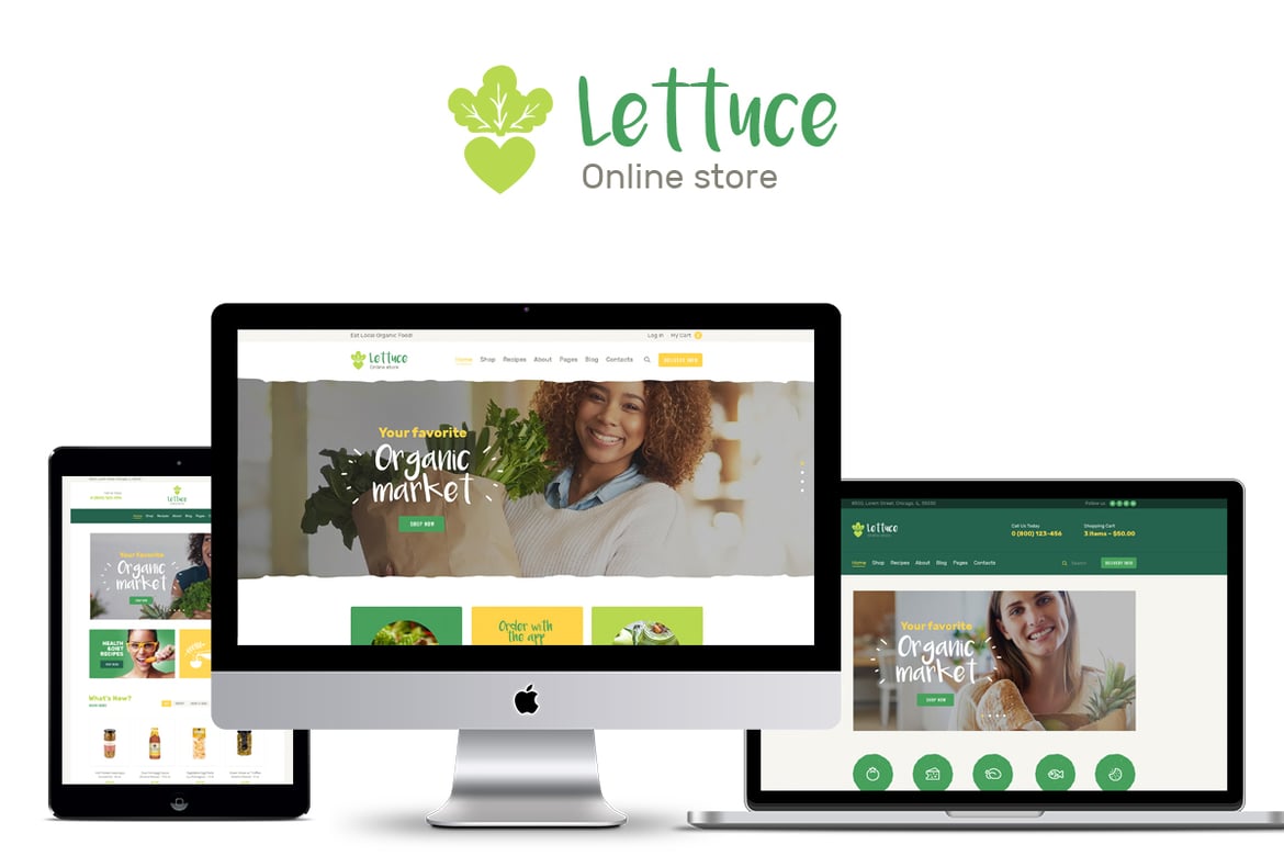 Tema WordPress Organik Lettuce: Solusi Modern untuk Bisnis Makanan Sehat