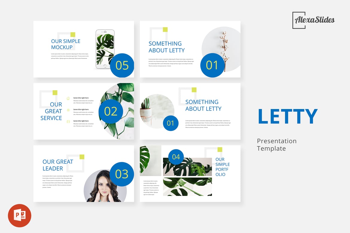 Template Powerpoint Kreatif Letty yang Menarik