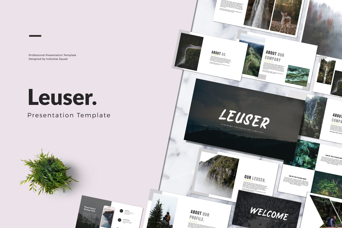 LEUSER - Template PowerPoint Modern dan Profesional