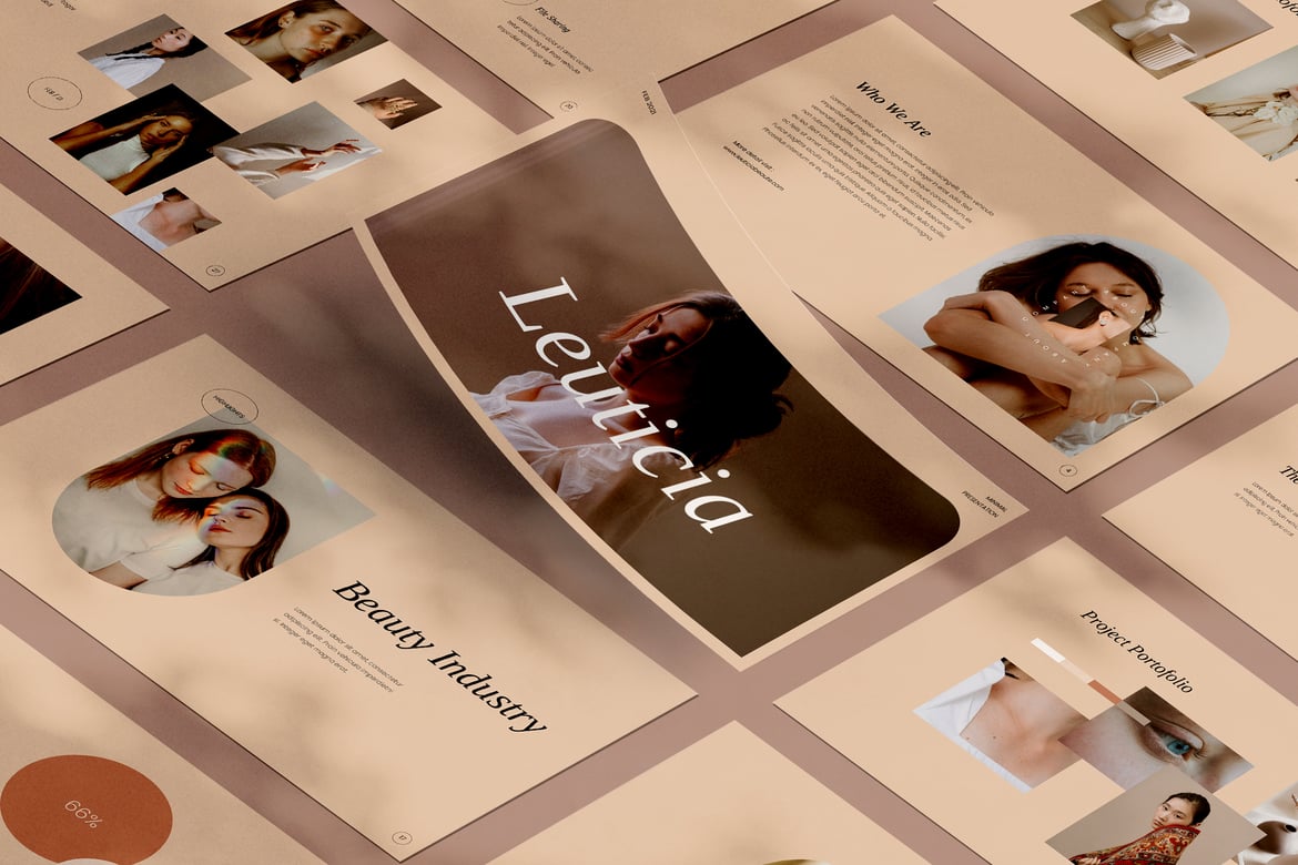 Template PowerPoint Leuticia: Presentasi Minimalis yang Menarik