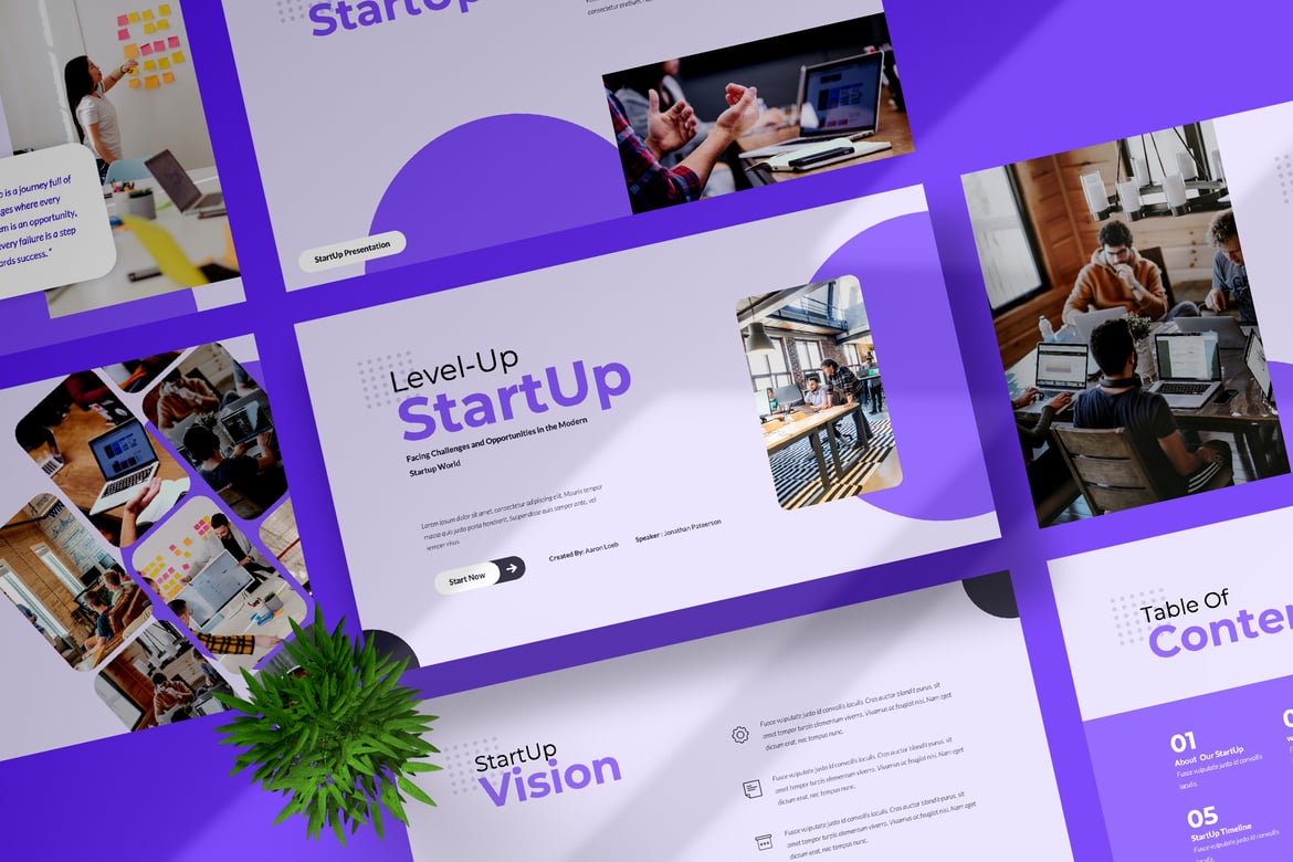 Template PowerPoint Presentasi Modern dan Kreatif untuk StartUp Anda
