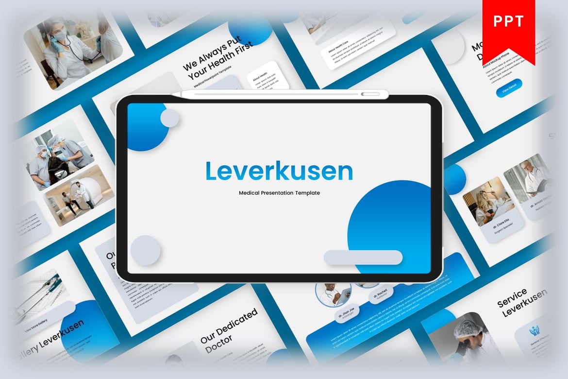 Template Presentasi Medis Leverkusen yang Menarik dan Profesional
