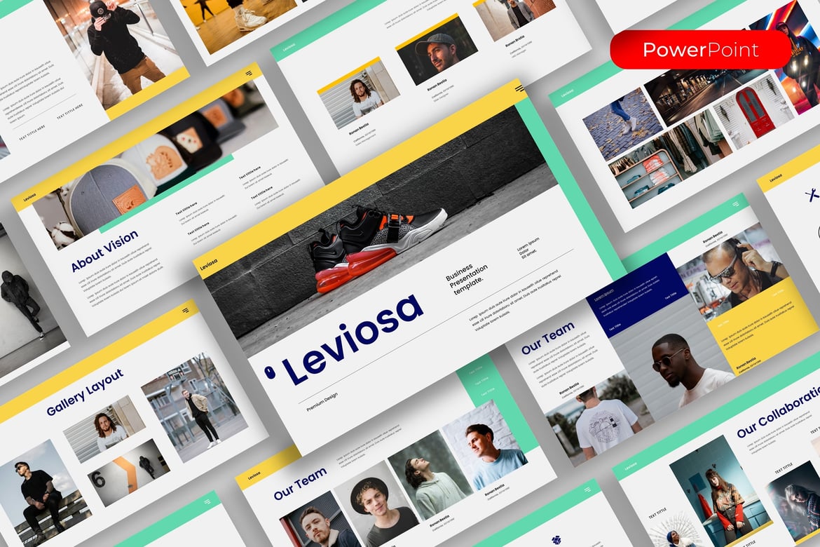 Template PowerPoint Leviosa untuk Presentasi Bisnis yang Menarik