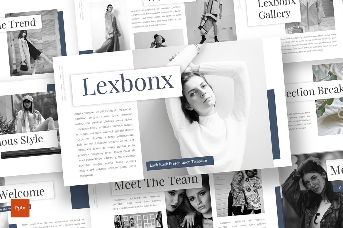 Template Presentasi PowerPoint Lexbonx - Desain Minimalis dan Kreatif
