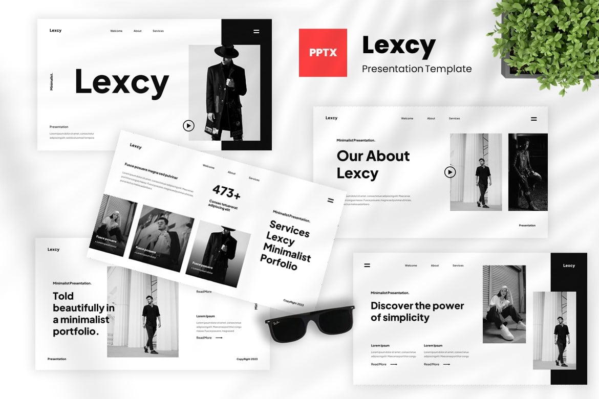 Lexcy - Template Presentasi Portfolio Minimalis yang Modern dan Profesional