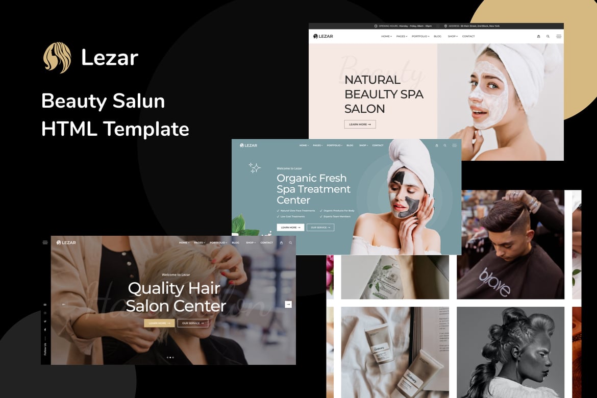 Lezar - Template Website Salon Kecantikan & Spa yang Elegan