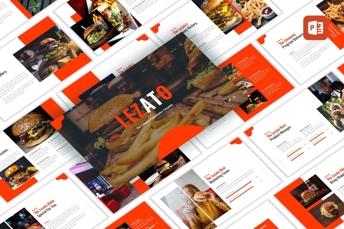 Lezato - Template PowerPoint Kuliner yang Menarik