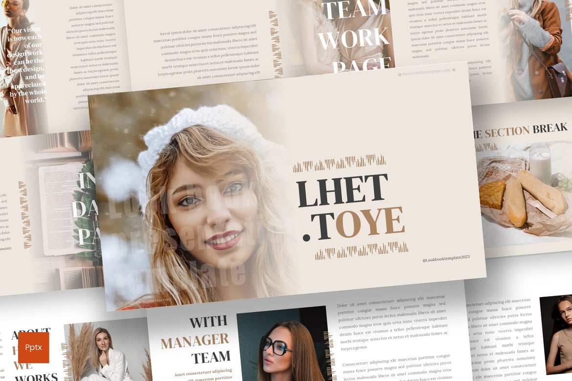 Template Presentasi Powerpoint Lhettoye - Kreatif dan Minimalis