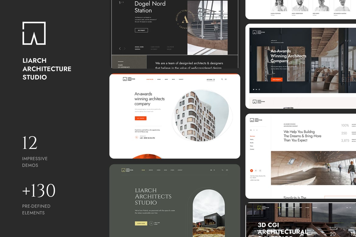 Liarch - Tema WordPress Modern untuk Arsitektur dan Interior