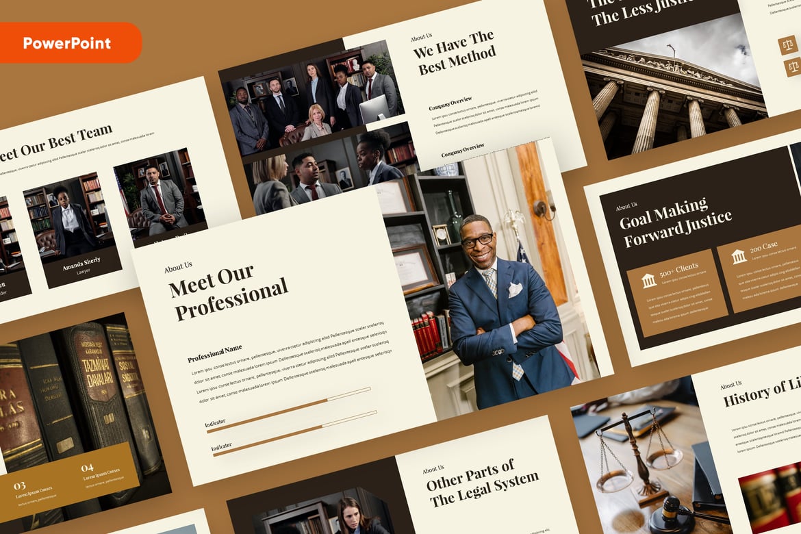 Template PowerPoint LIBRA untuk Pengacara dan Bisnis Profesional