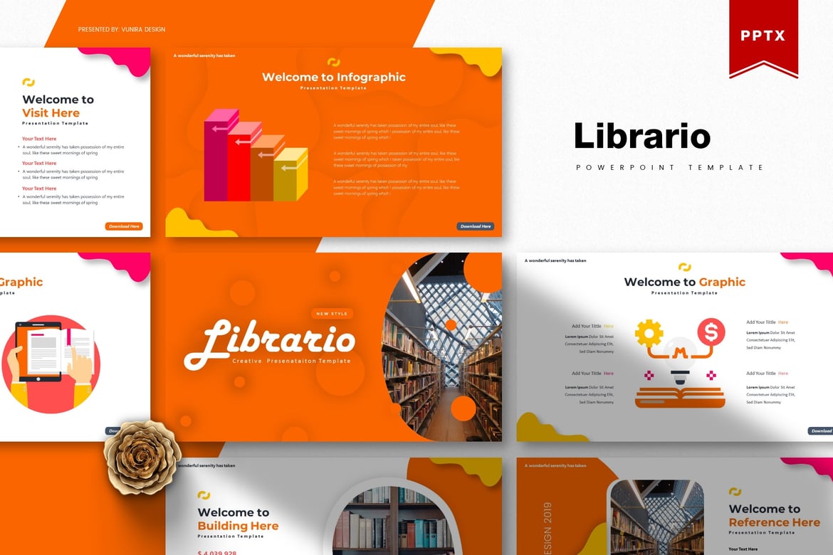 Librario | Template Presentasi PowerPoint yang Menarik