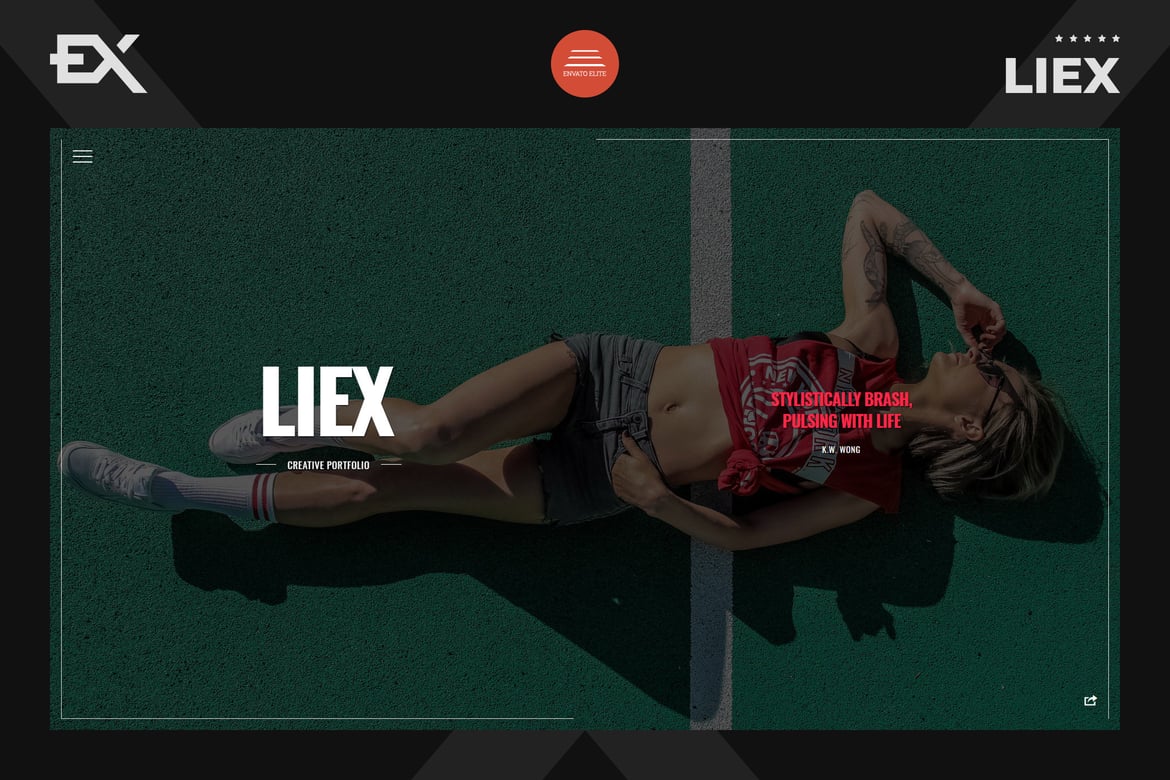 Liex - Template Website Portofolio Satu Halaman yang Kreatif