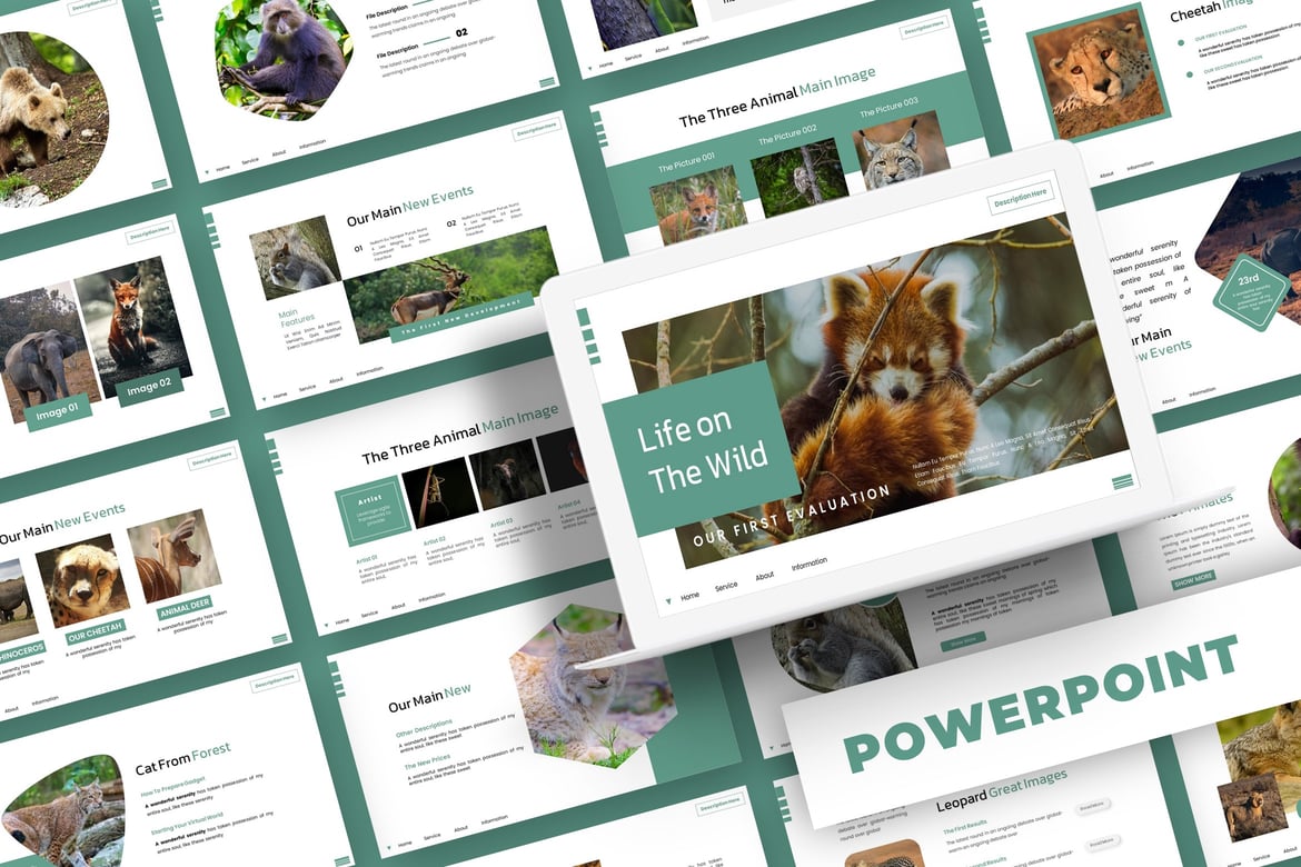 Template Powerpoint Life On The Wild - Presentasi Menarik untuk Segala Keperluan
