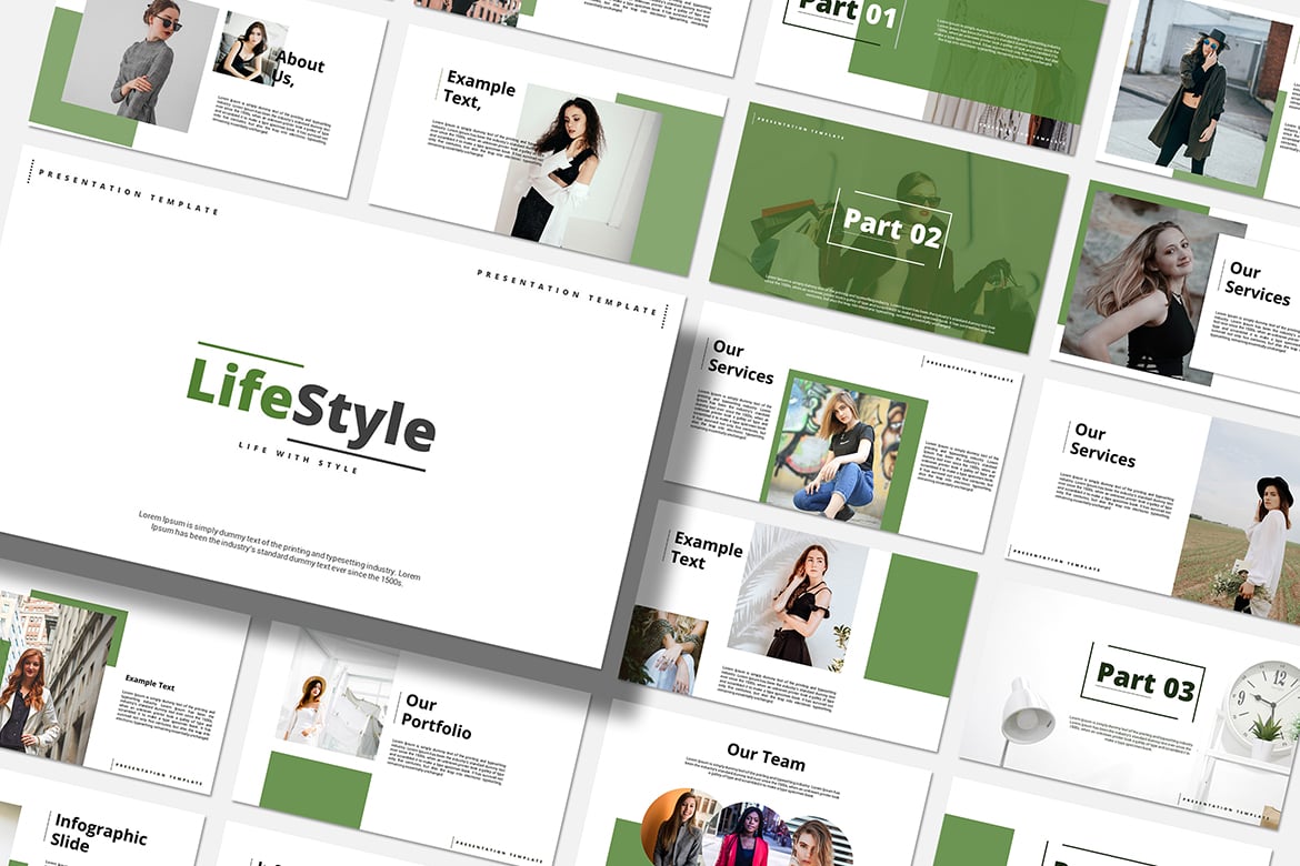 Template Presentasi PowerPoint Gaya Hidup yang Menarik dan Modern