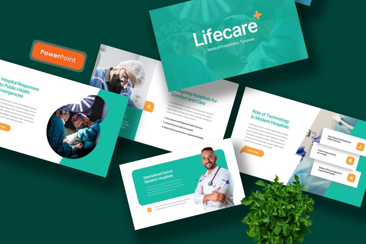 Template Presentasi Medis Lifecare - PowerPoint Profesional