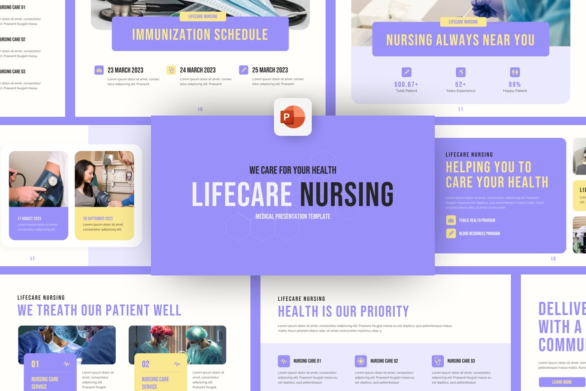 Template Presentasi Medis Lifecare untuk Keperawatan dan Kesehatan