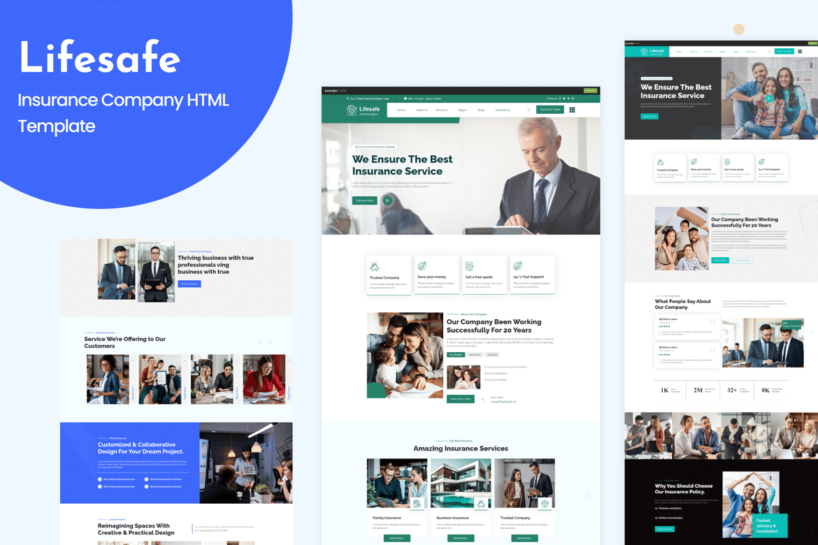 Template Website Asuransi Lifesafe yang Menarik dan Responsif