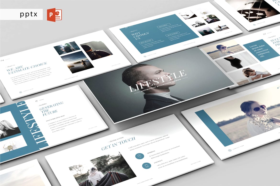 Template Presentasi PowerPoint Serbaguna LIFESTYLE V62 - Modern dan Profesional