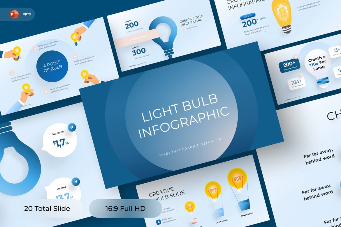 Template PowerPoint Infografis untuk Presentasi Bisnis Modern