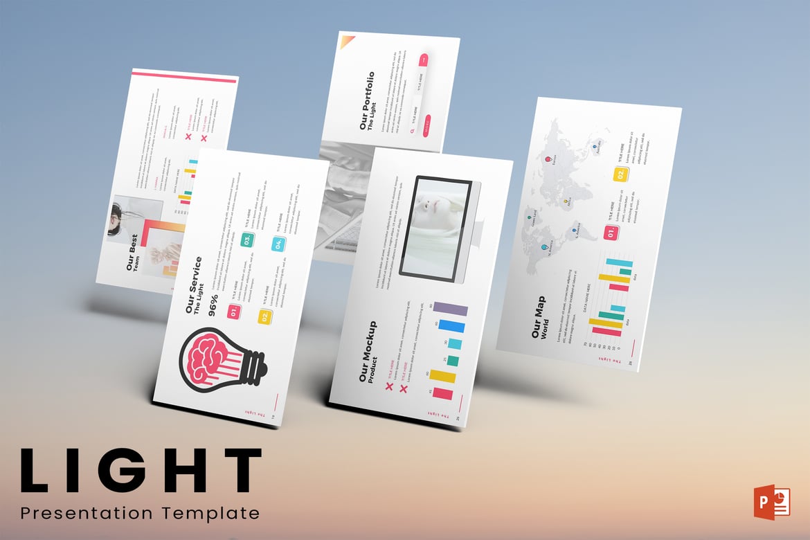 Template Presentasi PowerPoint Light - Minimalis dan Kreatif