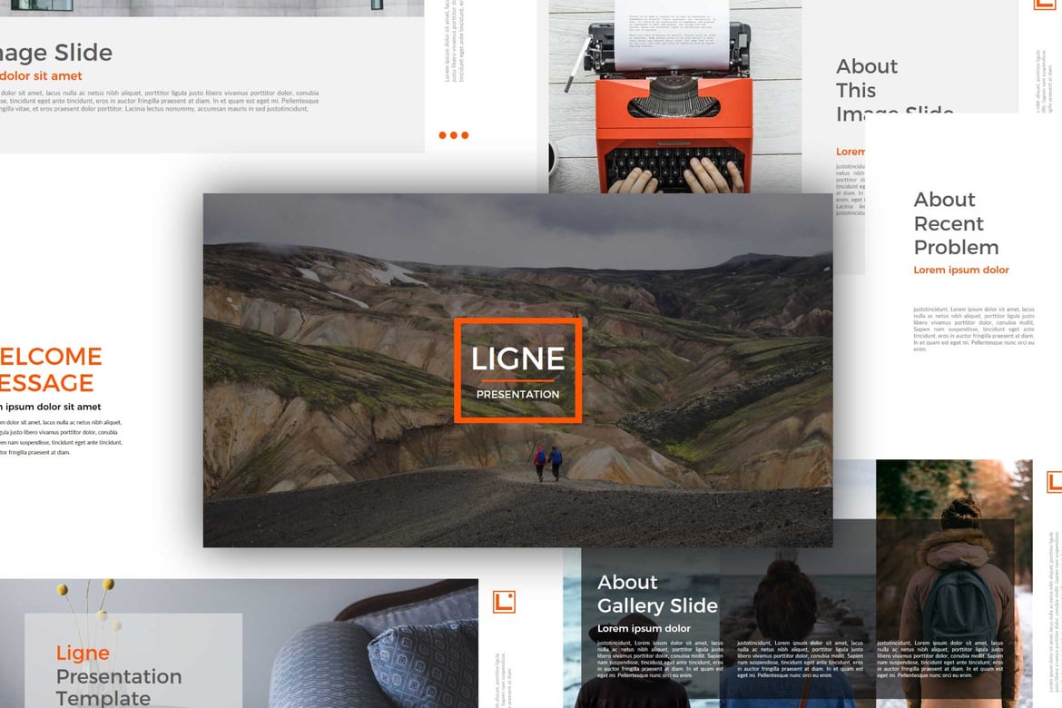 Template PowerPoint Elegan - Ligne untuk Presentasi Profesional